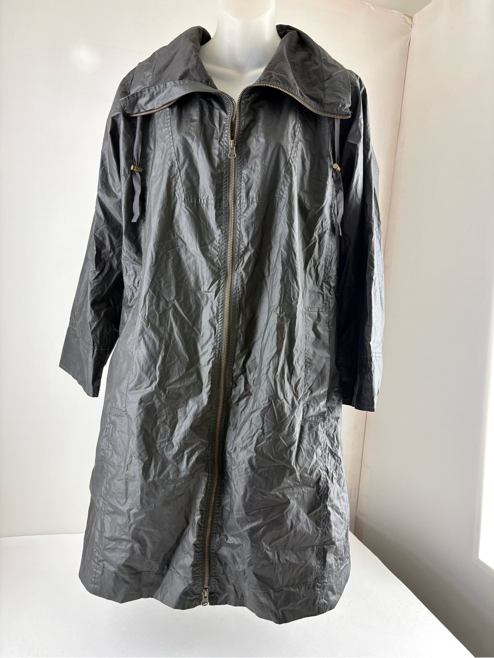 Eileen Fisher Black Trench Coat Rain coat